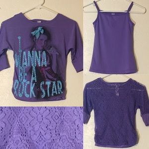 Girls Sz S (7) Beautees 2-piece Top & Camisole